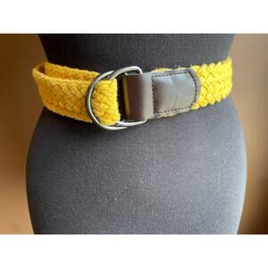 Women's Mustard yellow Braided Belt Adjustable GUC 43"